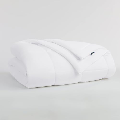Serta ComfortSure Down Alternative Comforter, Soft Box Stitched Duvet Insert, Quilted Full Comforter with 4 Corner Tabs, All Season Bedding, White Serta