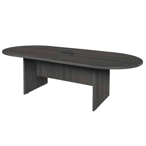 Regency Legacy Racetrack Conference Table with Tabletop Power & Data Port, 95", Ash Grey Regency