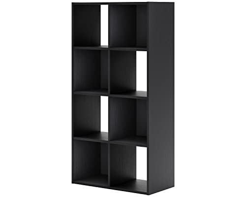 Signature Design by Ashley Langdrew 8 Cube Storage Organizer or Bookcase, Black Signature Design by Ashley