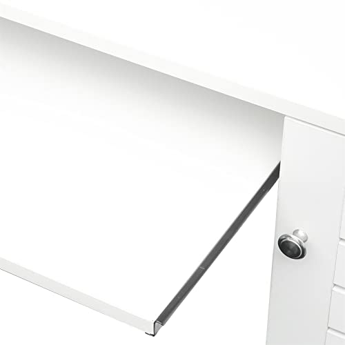 Holaki Vintage Wood Executive Computer Desk with Drawers and Bookshelf for Small Spaces Holaki