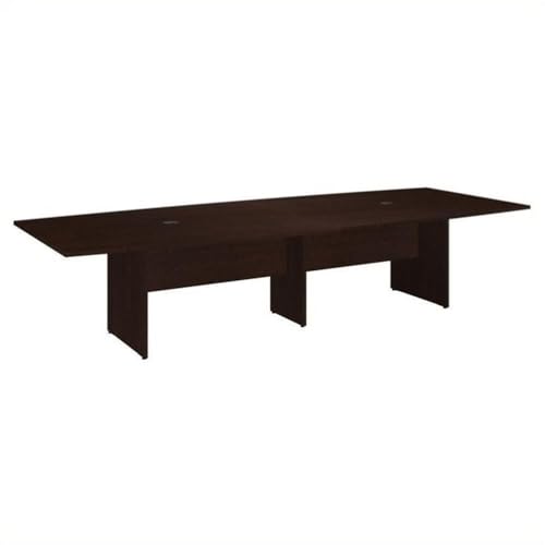 Pemberly Row Boat Shaped Conference Table with Wood Base in Cherry Pemberly Row