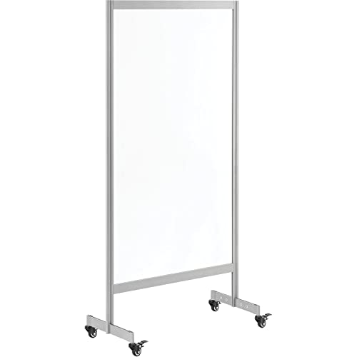 Global Industrial Clear Mobile Divider, Acrylic, 30" W x 60" H Global Industrial