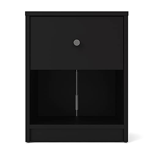 Pemberly Row 3PC Engineered Wood Dresser and Nightstands Bedroom Set in Black Pemberly Row