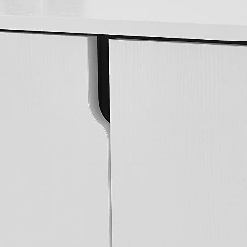 Panana Kitchen Buffet Cabinet Storage Sideboard with 2 Doors 2 Shelves, White, 41.8" L x 15" W x 32.5" H Panana