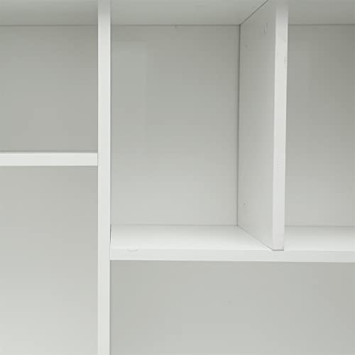 Holaki Vintage Wood Executive Computer Desk with Drawers and Bookshelf for Small Spaces Holaki