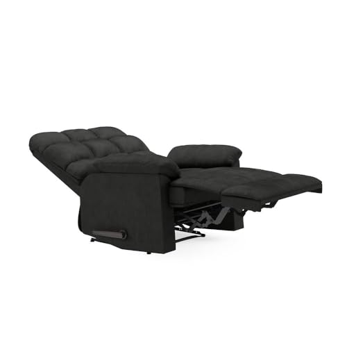 Handy Living ProLounger Wall Hugger Recliner in Grey Microfiber with Square Tufted Back