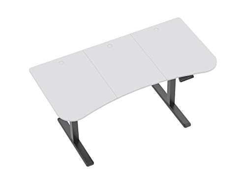 Monoprice Pre-Drilled 3-Piece Sit-Stand Desk Table Top 63 Inches Wide - White |Custom Sized for Motorized and Manual Crank Height Adjustable Desk Monoprice