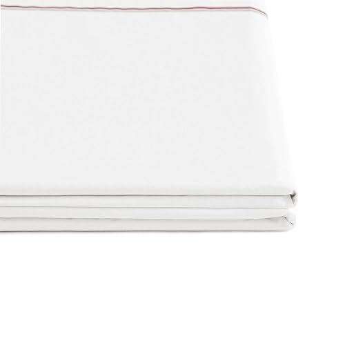 Tommy Hilfiger - Sheet Set, Cotton Percale Bedding with Matching Pillowcases, Crisp & Cool, Premium Quality Home Essentials (Global Stripe Red, King) Tommy Hilfiger