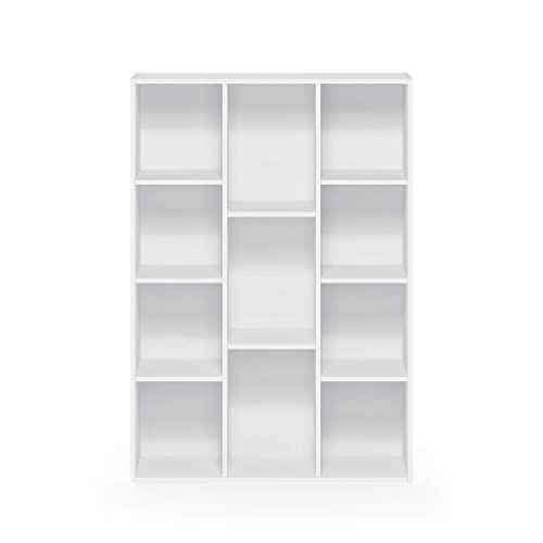 Furinno Luder Bookcase / Book / Storage , 11-Cube, White Furinno