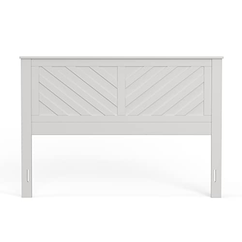 Glenwillow Home LaFerme Queen Size Wood Panel Headboard in Gloss White Glenwillow Home