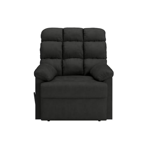 Handy Living ProLounger Wall Hugger Recliner in Grey Microfiber with Square Tufted Back