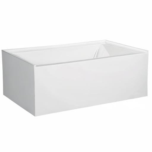 Kingston Brass VTAP603222L Aqua Eden 60-Inch Acrylic Alcove Tub with Left Hand Drain Hole, L 60" x W 32" x H 21-5/8"D, White Kingston Brass