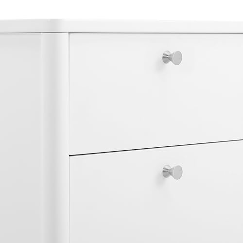 Delta Children Brooks 6 Drawer Dresser with Interlocking Drawers (Includes 3 Sets of Knobs – Choose from Natural, Brushed Nickel & Melted Bronze), Bianca White Delta Children