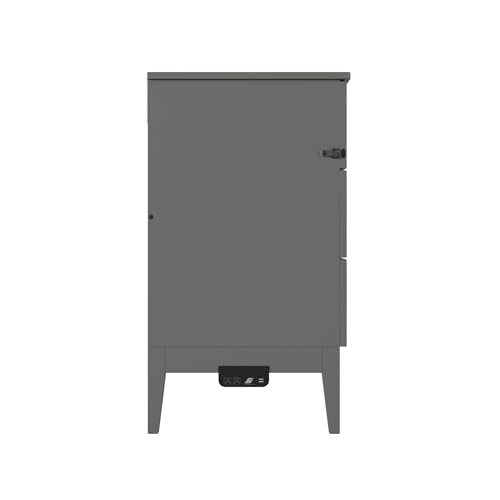 AFI, Santa Fe Queen Murphy Bed Chest with 6" Mattress & Built-in USB Charger, Grey AFI