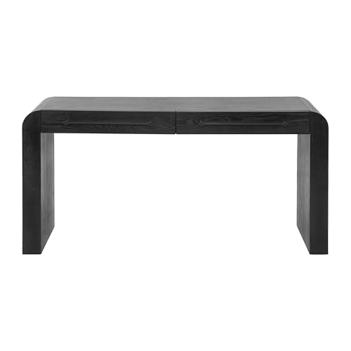 Christopher Knight Home Rulor Modern Console Table with Drawers, Wooden Narrow Console Table with Storage, Minimalist Narrow Entryway Table for Hallway, Behind The Couch, Living Room, Black Christopher Knight Home