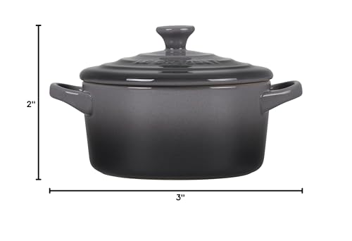 Le Creuset Stoneware Mini Round Cocotte, 8 oz., Oyster Le Creuset