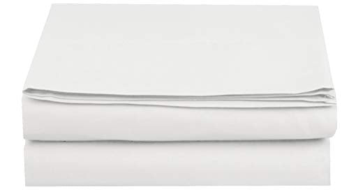 Elegant Comfort Premium Hotel Quality 1-Piece Flat Sheet, Luxury and Softest 1500 Thread Count Egyptian Quality Bedding Flat Sheet, King, White Elegant Comfort