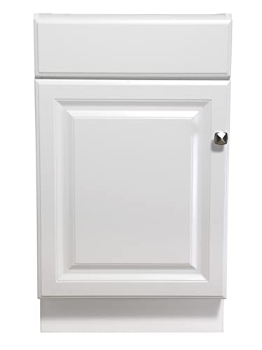 Design House 597112 Wyndham Unassembled Bathroom Vanity Cabinet Without Top, 18 x 16/1 Door, White Design House