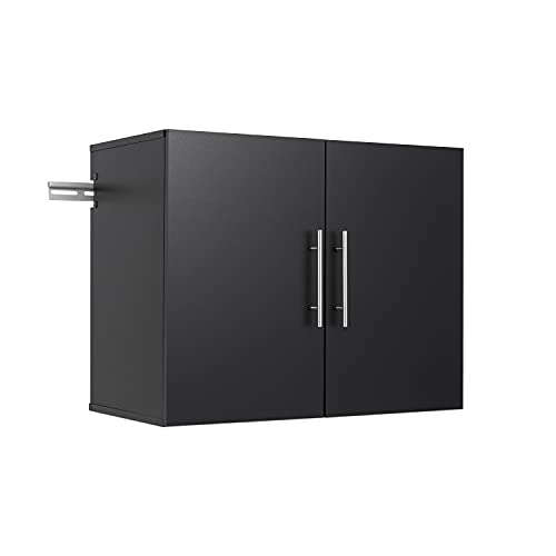 HangUps Upper Storage Cabinet, 30", Black Prepac