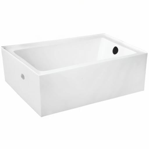 Aqua Eden VTAP6032R22 60-Inch Acrylic 3-Wall Alcove Tub with Right Hand Drain Hole, Glossy White Kingston Brass
