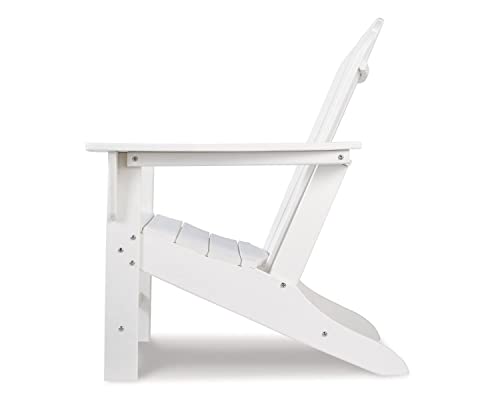 Signature Design by Ashley Sundown Treasure Outdoor Patio HDPE Weather Resistant Adirondack Chair, White Signature Design by Ashley