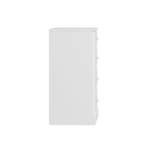 Prepac Astrid Simplistic 4-Drawer Dresser for Bedroom, Functional Bedroom Dresser Chest of Drawers 16" D x 30" W x 36.25" H, White, WDBR-0401-1 Prepac