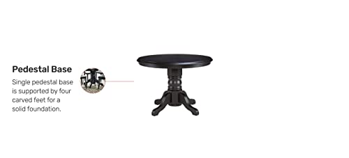 Classic Black 42" Round Pedestal Dining Table by Home Styles homestyles