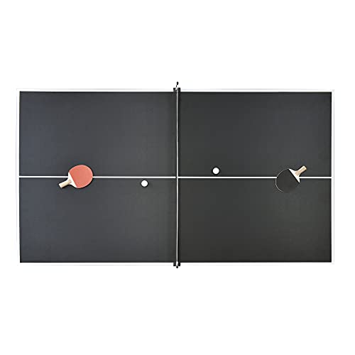 Hathaway Newport 7-ft Pool Table Combo Set with Benches - Rustic Grey with Blue Felt Hathaway