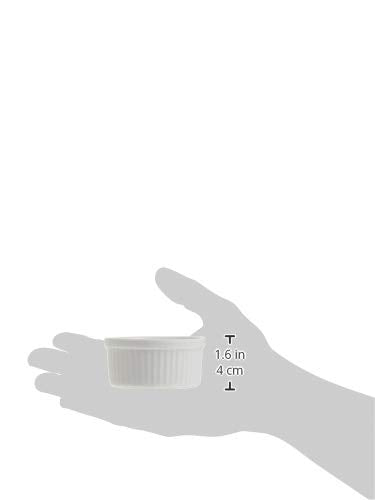 Norpro 3oz/90ml Porcelain Ramekins, Set of 6, One Size, White Norpro