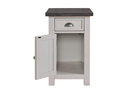 Martin Svensson Home Montery Chairside Table, White with Grey Top Martin Svensson Home