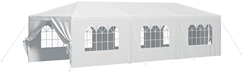 Devoko 10'x30' Heavy Duty Canopy Tent, Waterproof Outdoor Wedding Party Tent with UV Protection & Sidewalls, Wind Resistant Portable Gazebo for Backyard, Events, Patio Devoko