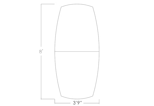 Harmony Series 8-Person Arc Boat-Shaped Conference Table with Brushed Silver Metal T Legs | Modular Meeting Table | Scratch-Resistant Thermally-Fused Laminate | White Cypress | Made in Usa – 8 Ft SKUTCHI DESIGNS INC.