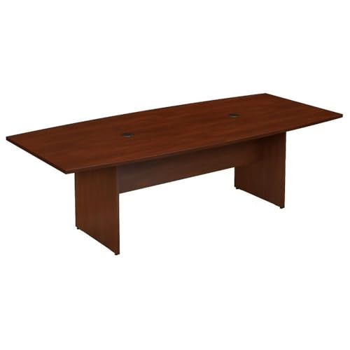 Pemberly Row Contemporary 96W Boat Shaped Conference Table in Cherry Pemberly Row