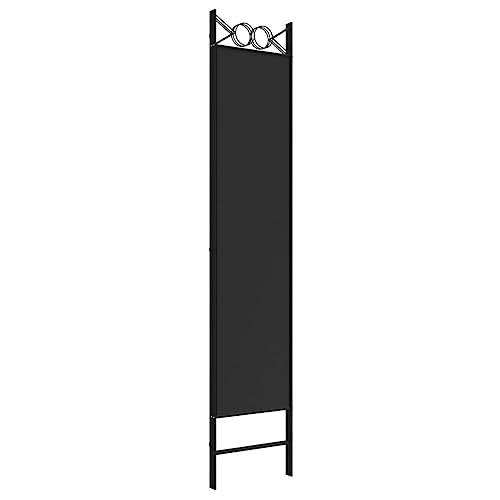 vidaXL 3-Panel Room Divider - Black 47.2"x78.7" Fabric - Versatile Decorative Screen for Indoor Privacy, Sunlight Blocker, Easy to Install and Store vidaXL