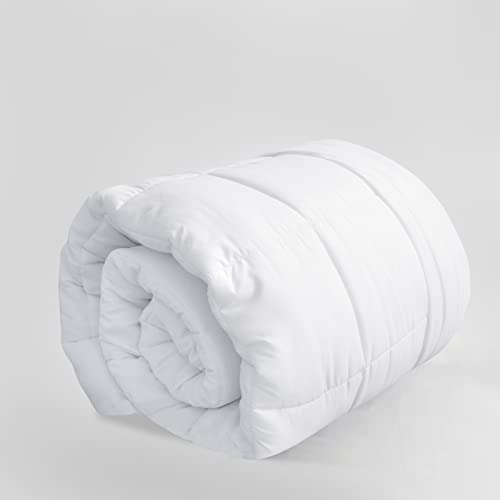 Moonsea Down Alternative Comforter Duvet Insert Queen Size White, Queen Size Blanket Duvet Insert with Corner Tab, Lightweight, All Season, Plush Siliconized Fiber Fluffy Filling - Box Stitched Moonsea