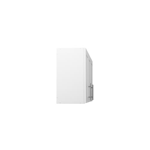 Prepac Elite 54" W Wall Cabinet with Panel Doors, White Storage Cabinet, Bathroom Cabinet, Pantry with 1 Adjustable Shelf 12.75" D x 54" W x 24" H, WSUR-1004-1 Prepac