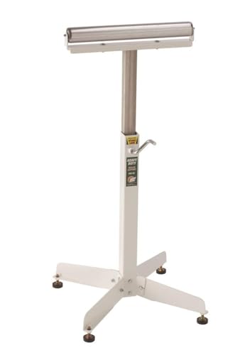 Adjustable Pedestal Roller Material Support Stand HTC HSS-10, with a 16” Ball Bearing Roller HTC