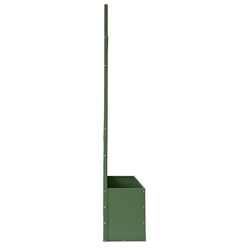 Oakland Living 6 ft. X 4 ft. Green Freestanding Metal Privacy Screen Room Divider with Flower Box Oakland Living