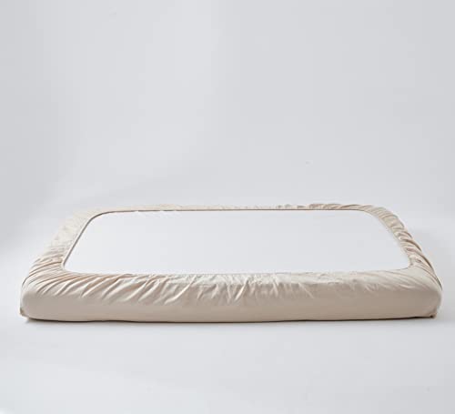 Simple&Opulence Linen Fitted Sheet (1 Piece) - 14 Inch Deep Pocket Mattress Cover Natural Flax Cotton Blended Soft Breathable Bedding - Linen, King Size Simple&Opulence