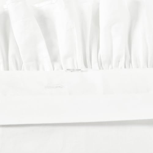 Lush Decor Reyna Ruffle Cotton Duvet Cover Set 3 Piece Set King, Pure White - King Size Bedding Set - White Duvet King- Ruffled Bedding - Coquette Decor Lush Decor