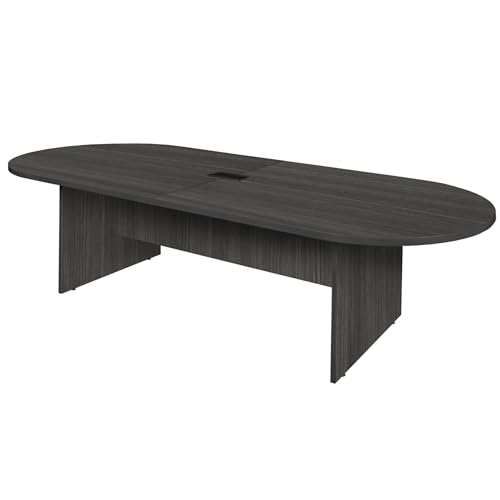 Regency Legacy Racetrack Conference Table with Tabletop Power & Data Port, 120", Ash Grey Regency