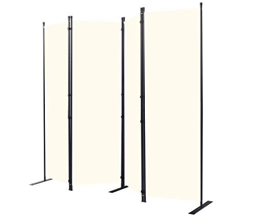 Room Divider 6FT Portable Room Dividers and Folding Privacy Screens, 88'' W Fabric Divider for Room Separation, 4 Panel Partition Room Dividers Freestanding Wall Divider Screen for Dorm Studio Office HOMSCREENER