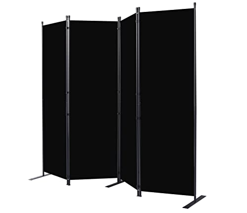 Room Divider 6FT Portable Room Dividers and Folding Privacy Screens, 88'' W Fabric Divider for Room Separation, 4 Panel Partition Room Dividers Screen HOMSCREENER