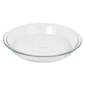 Pyrex Glass Bakeware Pie Plate 9" x 1.2" Pack of 2 - Clear - Original Genuine Pyrex - Made in the USA World Kitchen