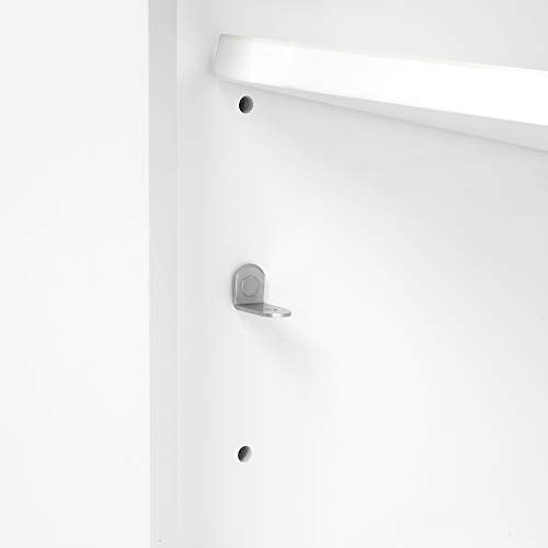 OVE Decors Bathroom Vanity with Black Hardware and Power Bar in White Finish, 60 inches OVE Decors