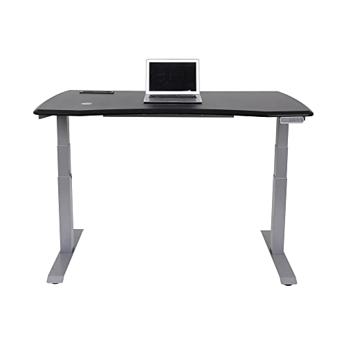 WorkPro® Electric 60"W Height-Adjustable Standing Desk with Wireless Charging, Black WorkPro