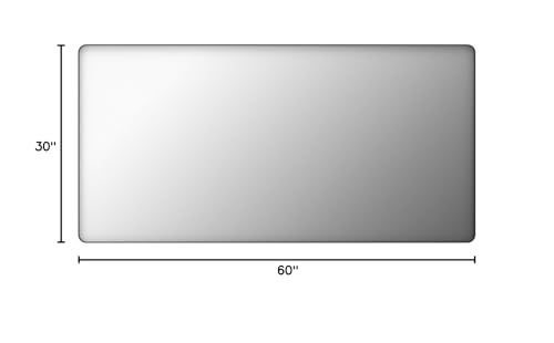 LOAAO 60X30 Inch Black Metal Framed Bathroom Mirror for Wall, Matte Black Bathroom Vanity Mirror Farmhouse, Large Rounded Rectangle Mirror, Anti-Rust, Tempered Glass, Hangs Horizontally or Vertically LOAAO