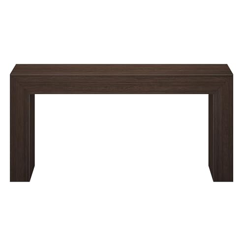 Plank+Beam Grand Console Table, 66 Inch Modern Solid Wood Sofa Table, Narrow Entryway Table for Hallway, Behind The Couch, Living Room, Foyer, Walnut Wirebrush Plank+Beam