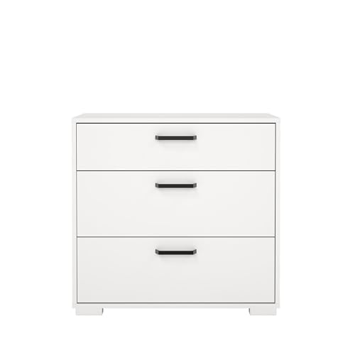 Tvilum Sofia 3-Drawer Bedroom Storage Chest, White, 27.6" W x 26.2" H x 15.67" D Tvilum