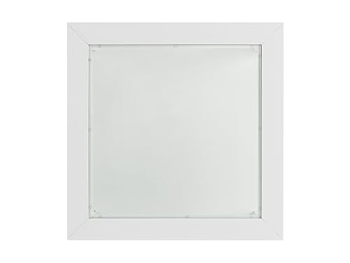 Martin Svensson Home Cordero Glass Top Wood White Side Shelf Storage End Table Martin Svensson Home